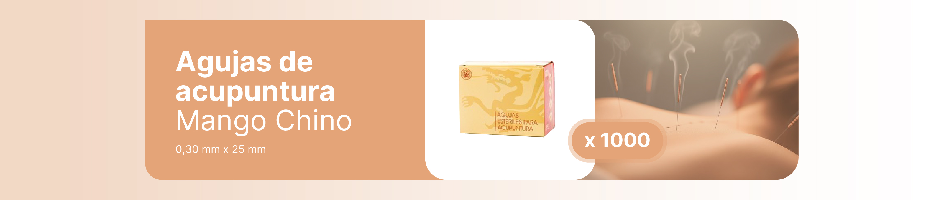 Diámetro	0,30 mm
Largo	25 mm
Marca	Cloud & Dragon
Tipo de Mango	Chino de Cobre
Descripción
MARCA: CLOUD & DRAGON
ORIGEN: CHINA
AUTORIZADO POR LA ANMAT PM-335-04
VENTA EXCLUSIVA A PROFESIONALES E INSTITUCIONES SANITARIAS.

Agujas de acupuntura Cloud&Dragon-mango cobreado-Un aplicador cada 5 agujas- Caja 1000 unidades-Diametro: 0.30mm Largo útil: 25mm