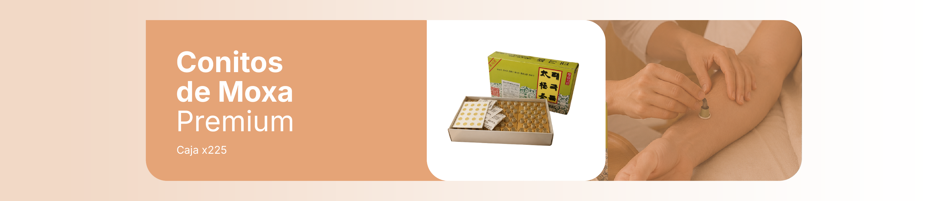 Moxa Artemisa vulgaris
Procesada, picada, molida y envasada al menudeo
Conitos de moxa premium autoadhesivos . caja x 225 unidades
Origen China

Conitos de moxa premium autoadhesivos- Caja de 225unidades