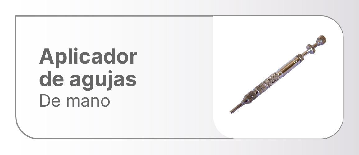ACERO INOXIDABLE
ORIGEN: KOREA

APLICADOR DE AGUJAS PARA ACUPUNTURA DE MANO