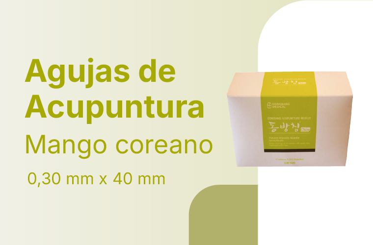 Diámetro	0,30 mm
Largo	40 mm
Marca	Dong Bang
Tipo de Mango	Coreano
Descripción
Marca: Dong Bang
Origen: Corea
Autorizado por la ANMAT PM-335-01
VENTA EXCLUSIVA A PROFESIONALES E INSTITUCIONES SANITARIAS

Agujas de acupuntura Dong Bang-mango Spring-Un aplicador cada 10 agujas- Caja 1000 unidades-Diametro: 0.30mm Largo útil: 40mm