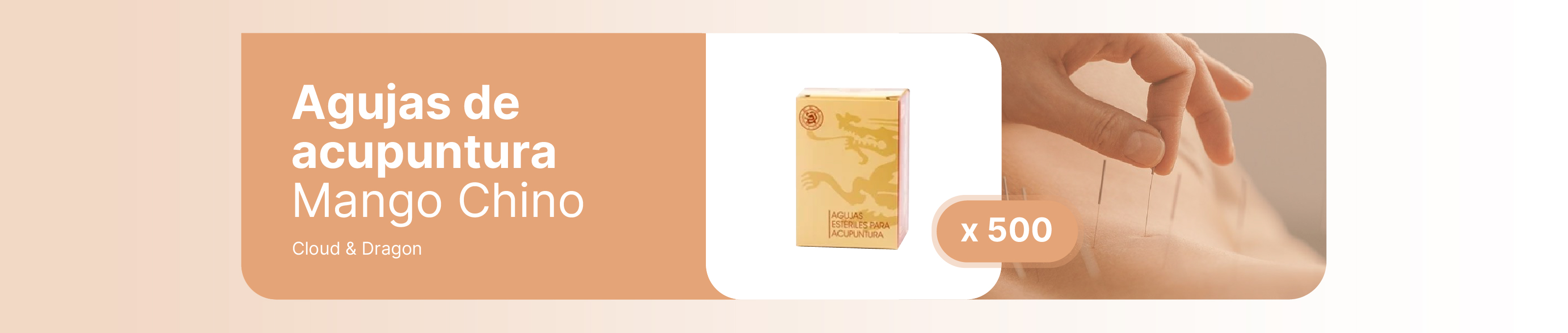 Diámetro	0,30 mm
Largo	25 mm
Tipo de Mango	Chino Plateado
Marca	Cloud & Dragon
Descripción
MARCA: CLOUD & DRAGON
ORIGEN: CHINA
AUTORIZADO POR LA ANMAT PM-335-04
VENTA EXCLUSIVA A PROFESIONALES E INSTITUCIONES SANITARIAS.

Agujas de acupuntura Cloud&Dragon-mango plateado-Un aplicador cada 5 agujas- Caja 500 unidades-Diametro: 0.30mm Largo útil: 25mm