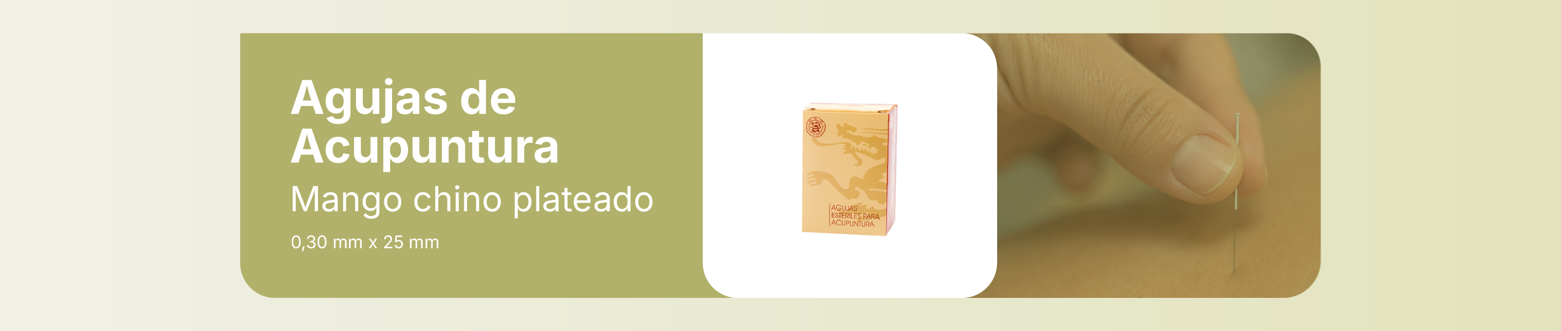 Descripción
MARCA: CLOUD & DRAGON
ORIGEN: CHINA
AUTORIZADO POR LA ANMAT PM-335-04
VENTA EXCLUSIVA A PROFESIONALES E INSTITUCIONES SANITARIAS.

Agujas de acupuntura Cloud&Dragon-mango plateado-Un aplicador cada 5 agujas- Caja 500 unidades-Diametro: 0.30mm Largo útil: 25mm