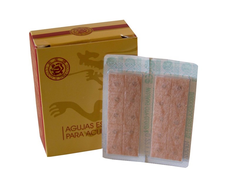 Semipermanentes P/Auriculoterapia Cloud & Dragon 0,22 mm X 1,5 mm Caja X 100